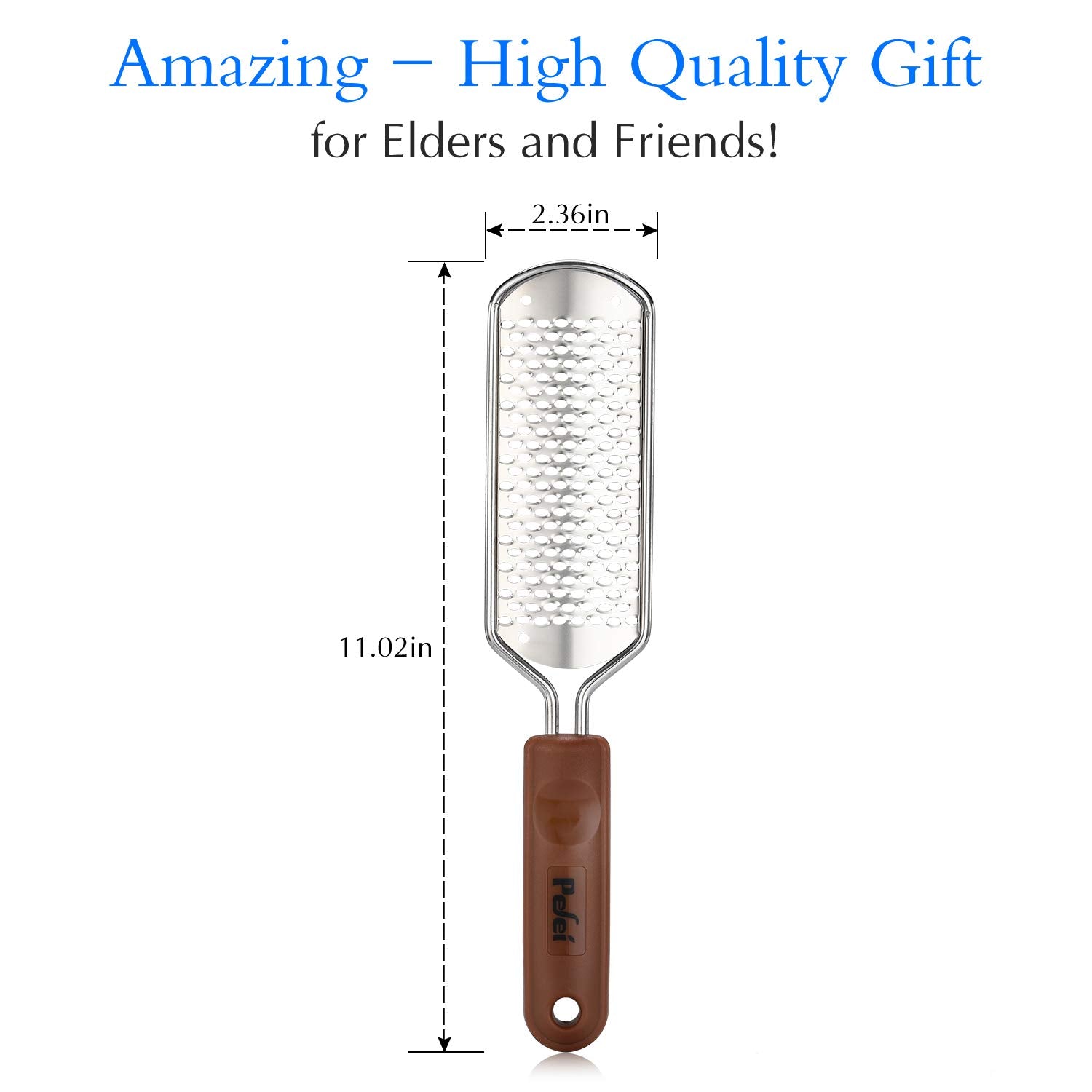 Easy to rinse foot file and scrubber after use