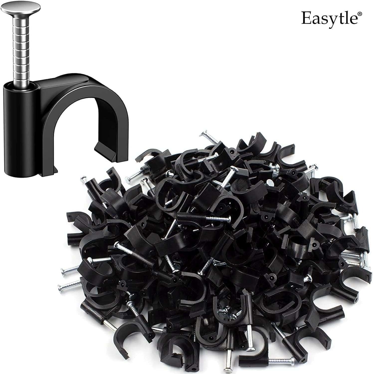 Ethernet cable clips in black Easytle