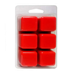 Six-cube clamshell containing 3.2 oz of Strawberry Lemon Ice- Scented soy wax melts