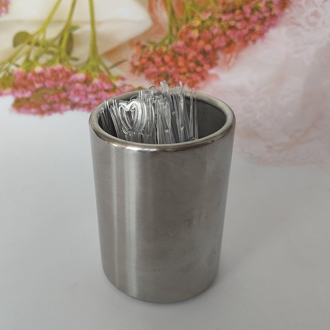 Holder used for fruit forks cocktail picks coffee stirrers and spoons