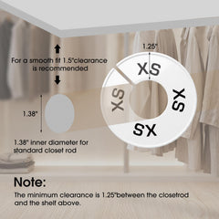 Printed size labels on both sides of EBOOT dividers
