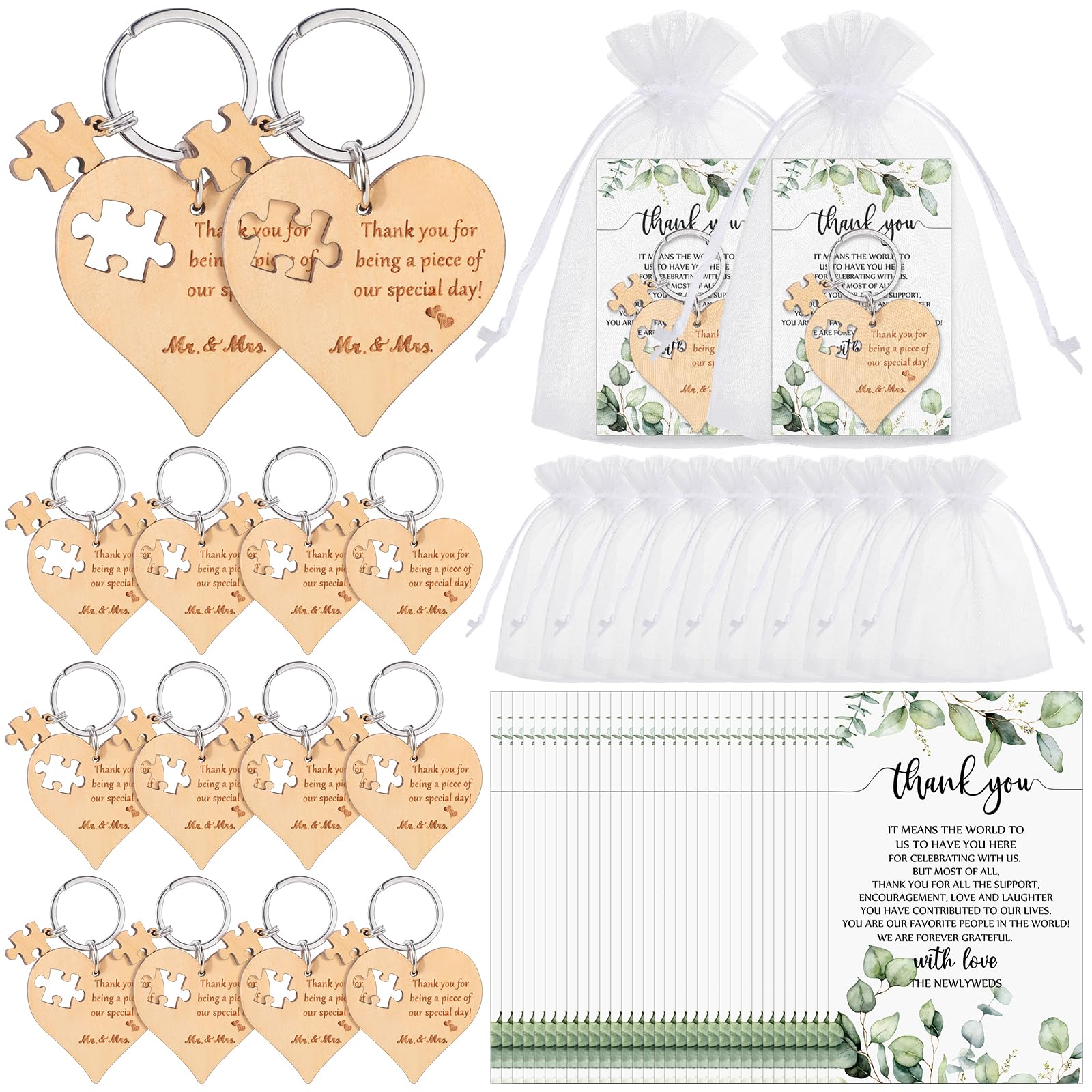 ecation wedding favors wood heart keychains