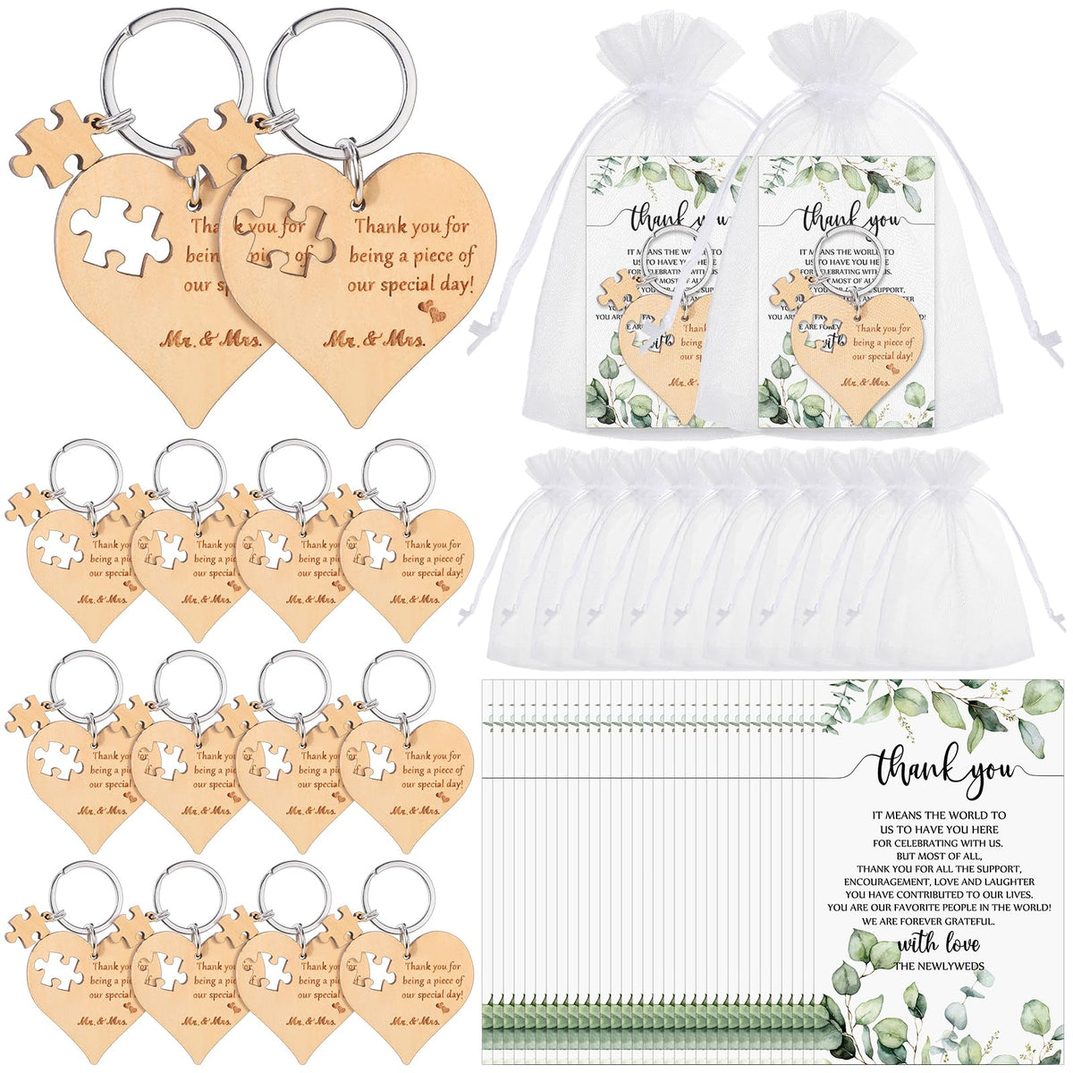 ecation wedding favors wood heart keychains