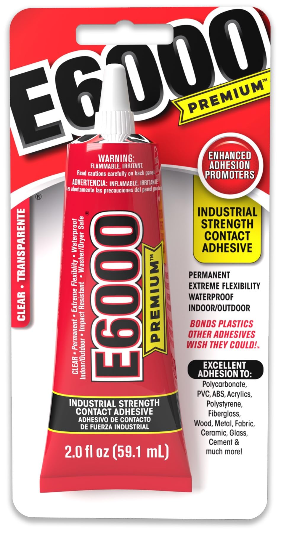 Eclectic E6000 Premium Clear Adhesive 2oz nozzle tip for crafts