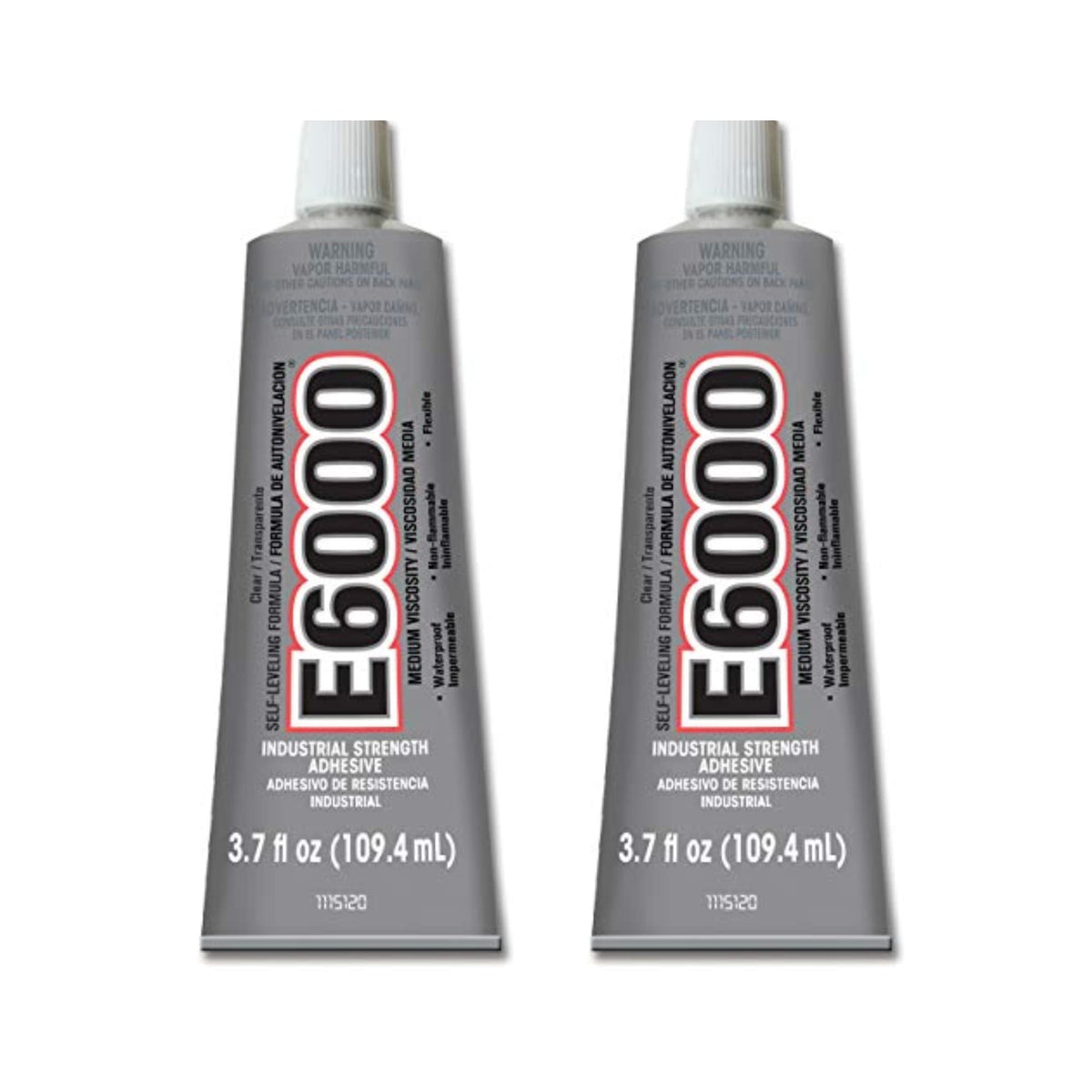 Eclectic Products E-6000 High Viscosity Multi-Purpose Adhesive 2 Pack 3.7 oz Clear image