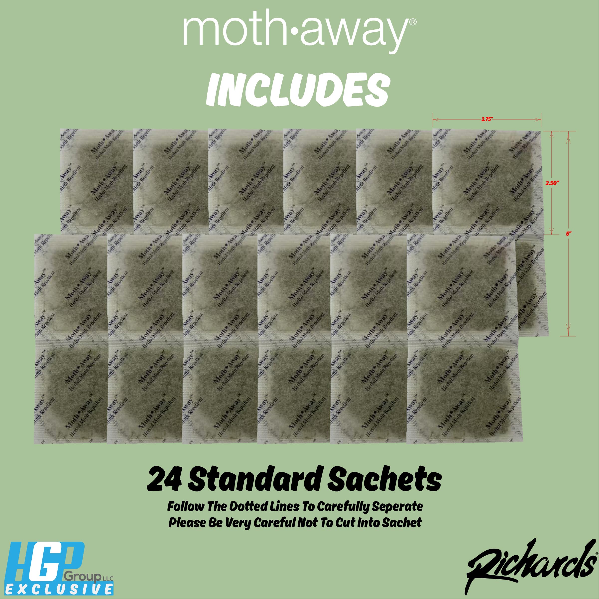 Eco-conscious materials used in Moth Away Sachets