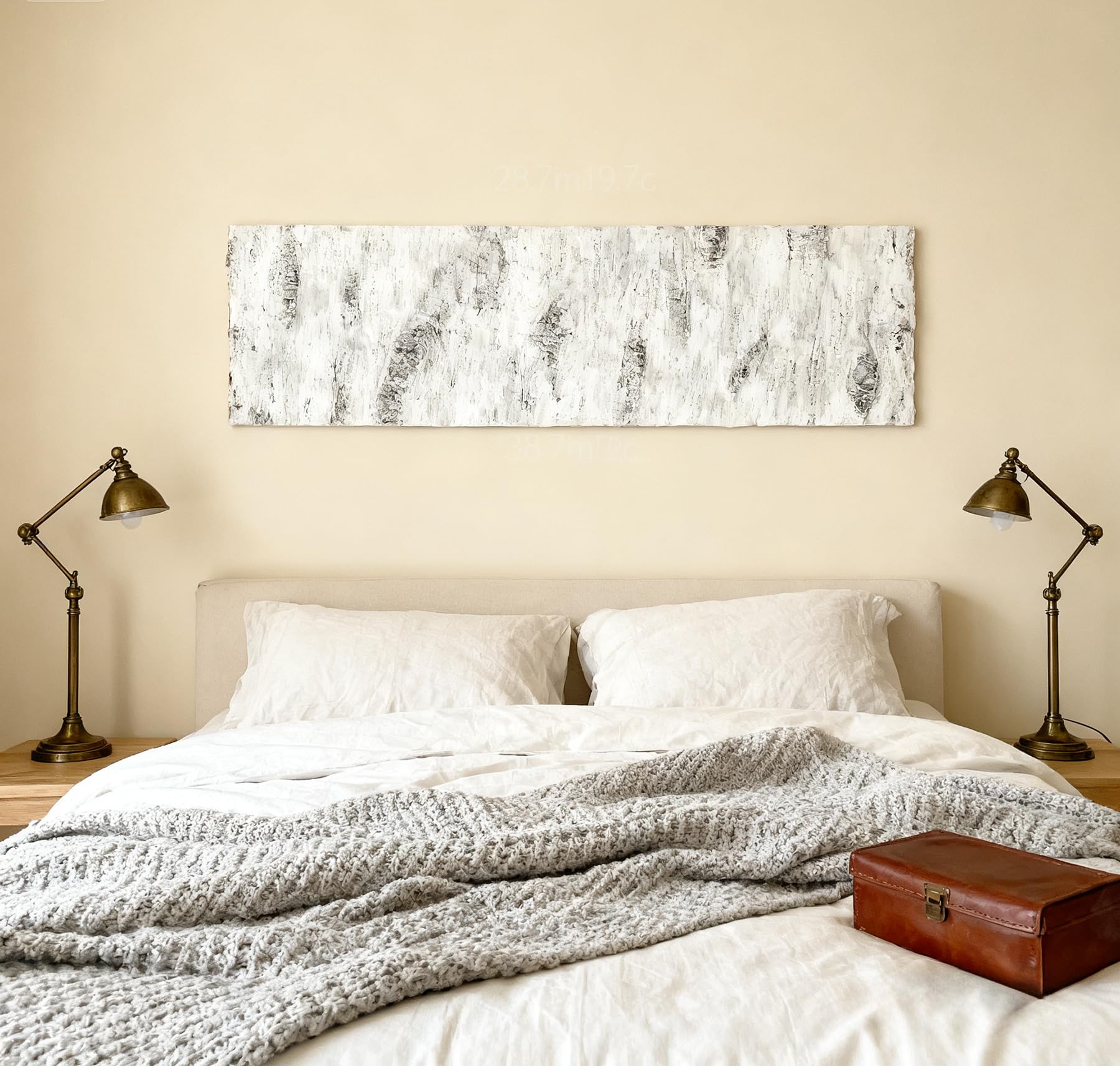 Eco-friendly birch bark decor panel interior use