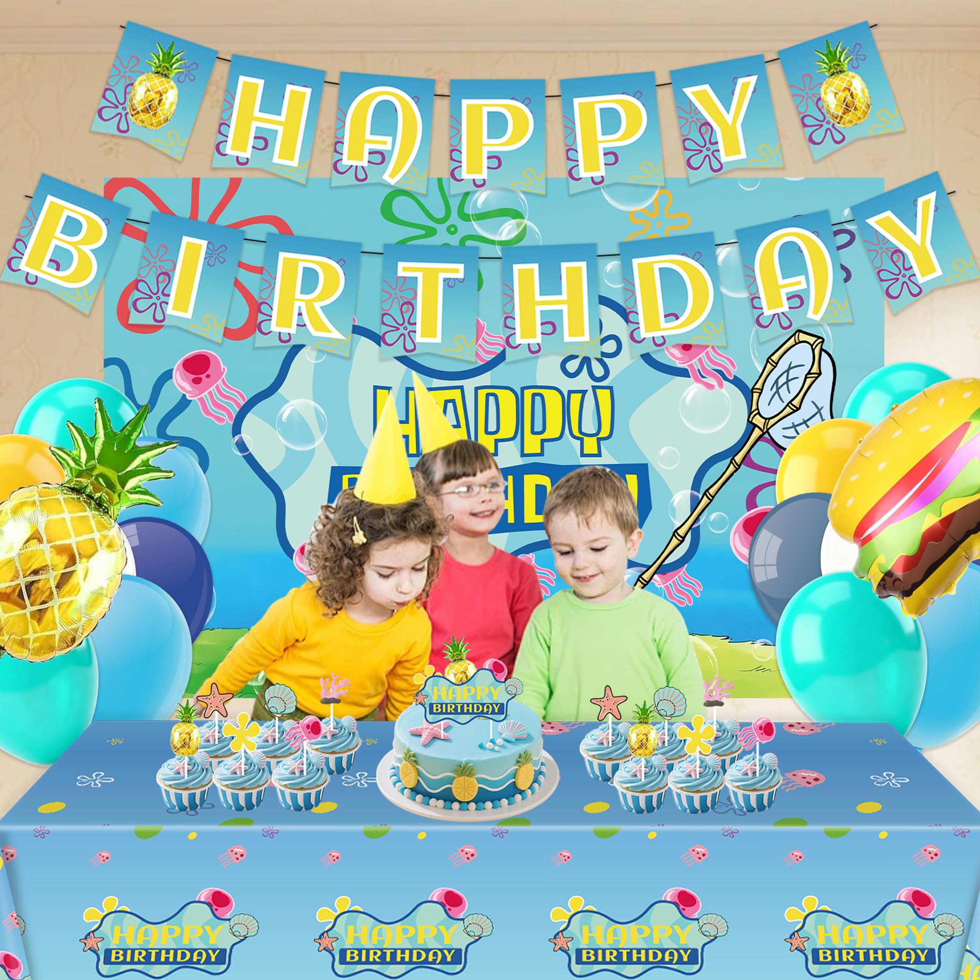 ocean themed birthday party decor set