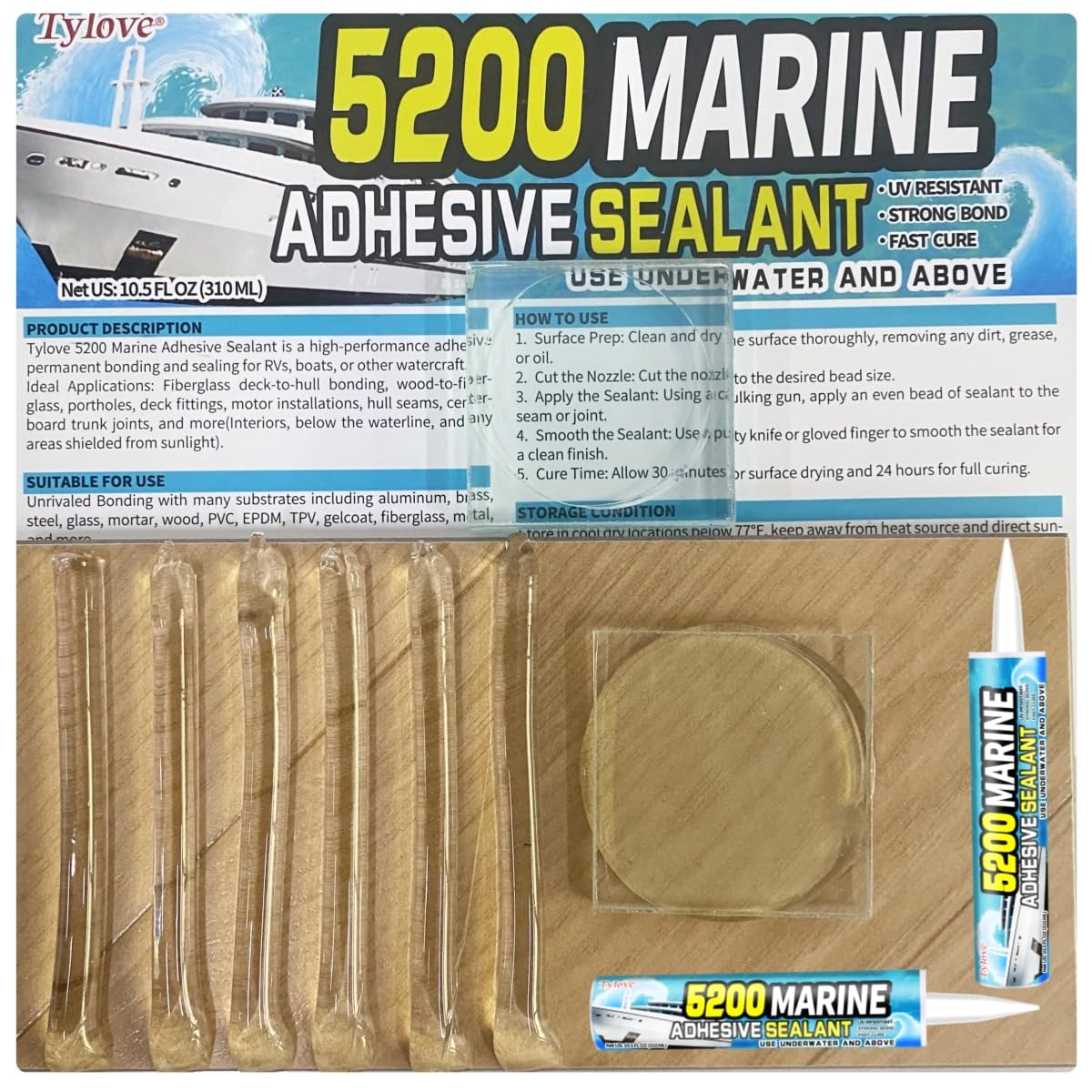 Eco-friendly low odor marine sealant label