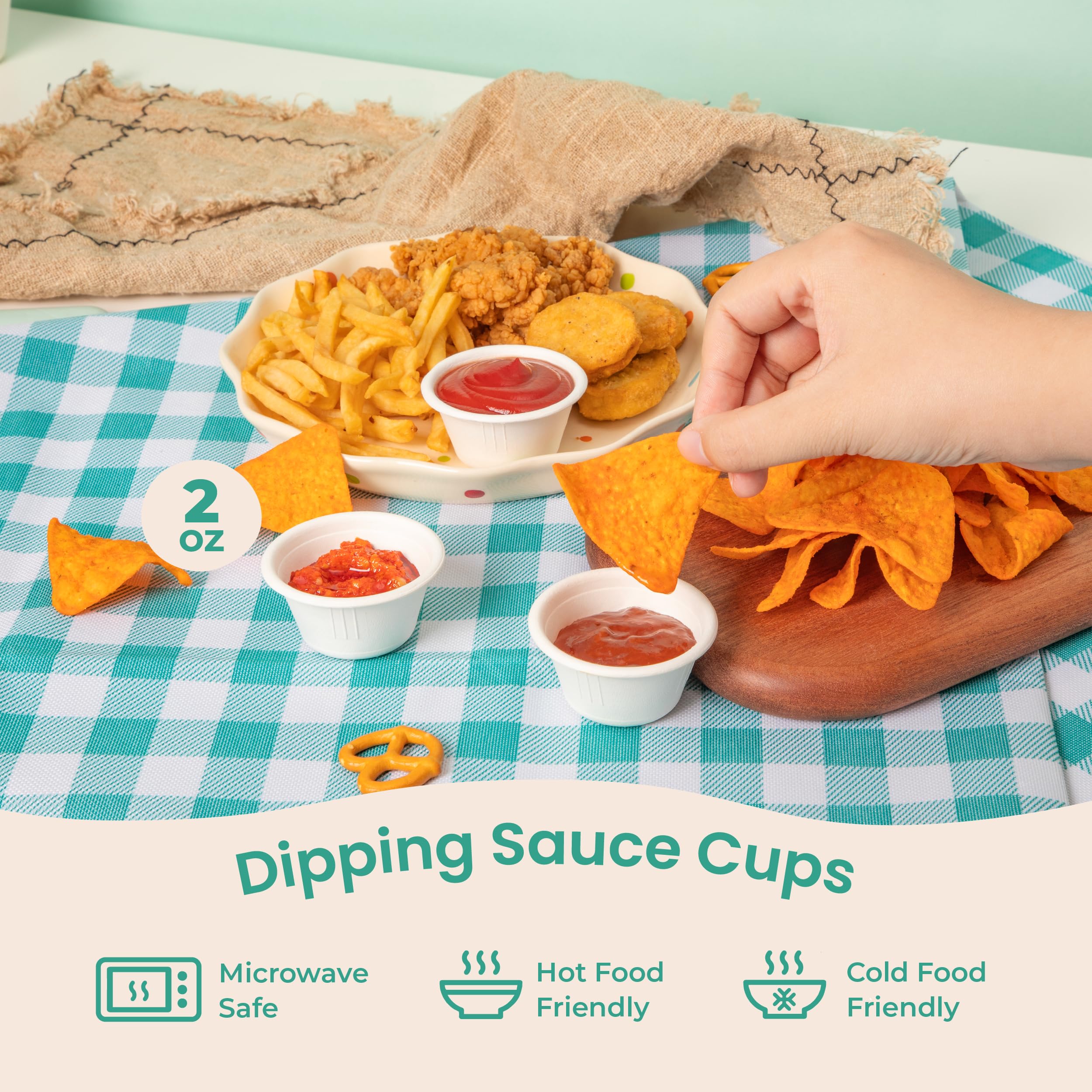 Microwave safe bagasse fiber cups for hot or cold
