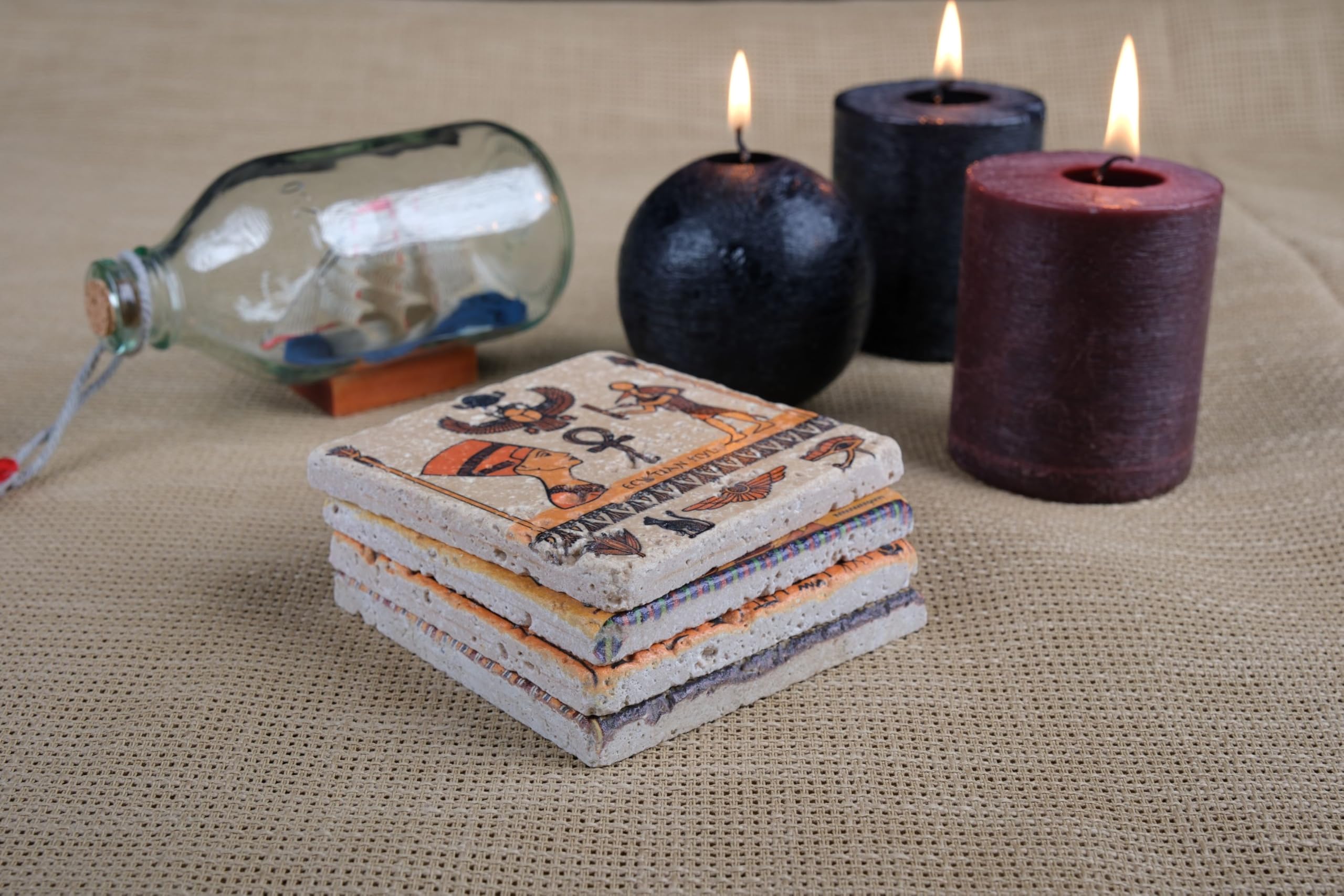 Ancient Egypt Coasters for mugs and wine glasses