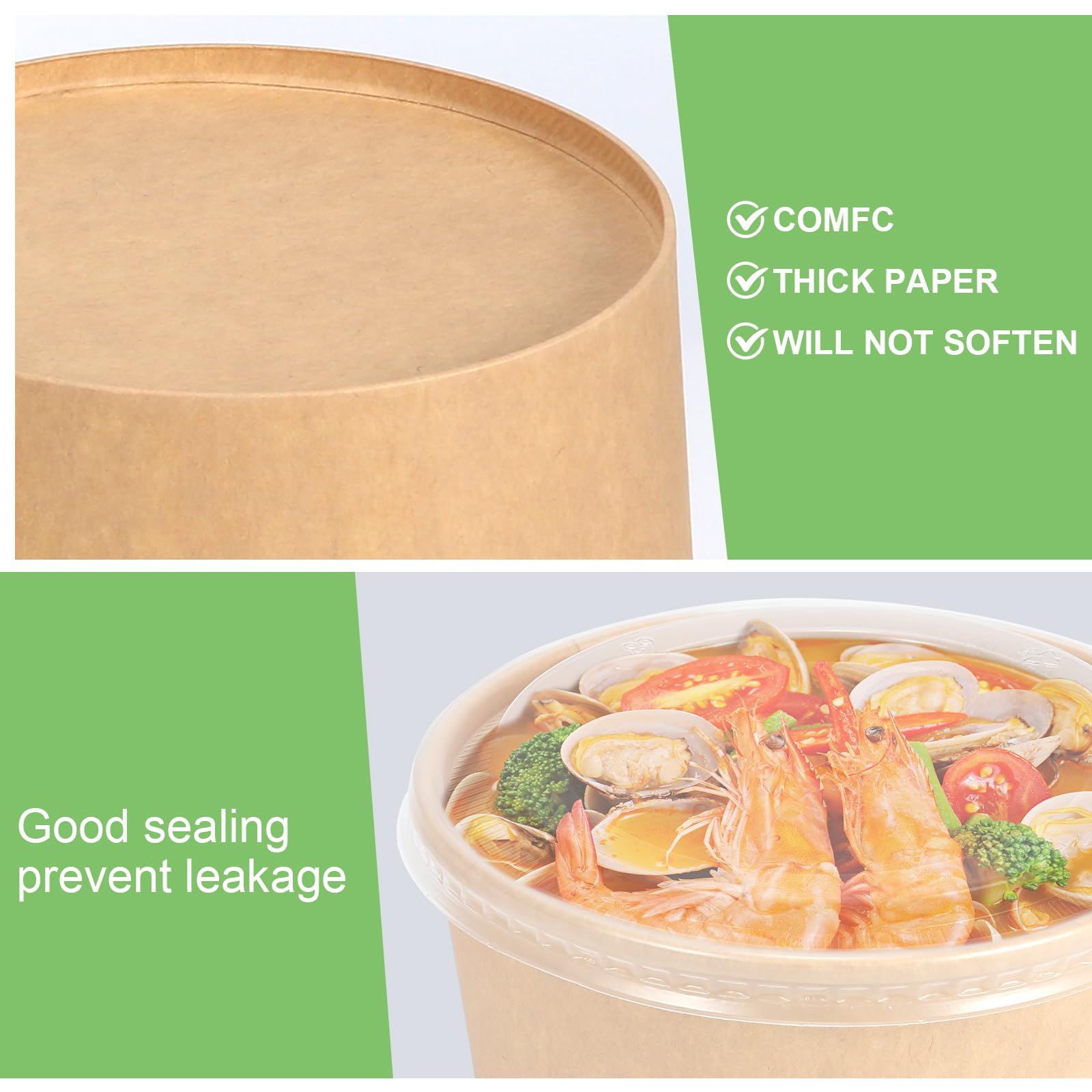 Bulk disposable meal prep containers DUIBAOCHUN 50 pcs