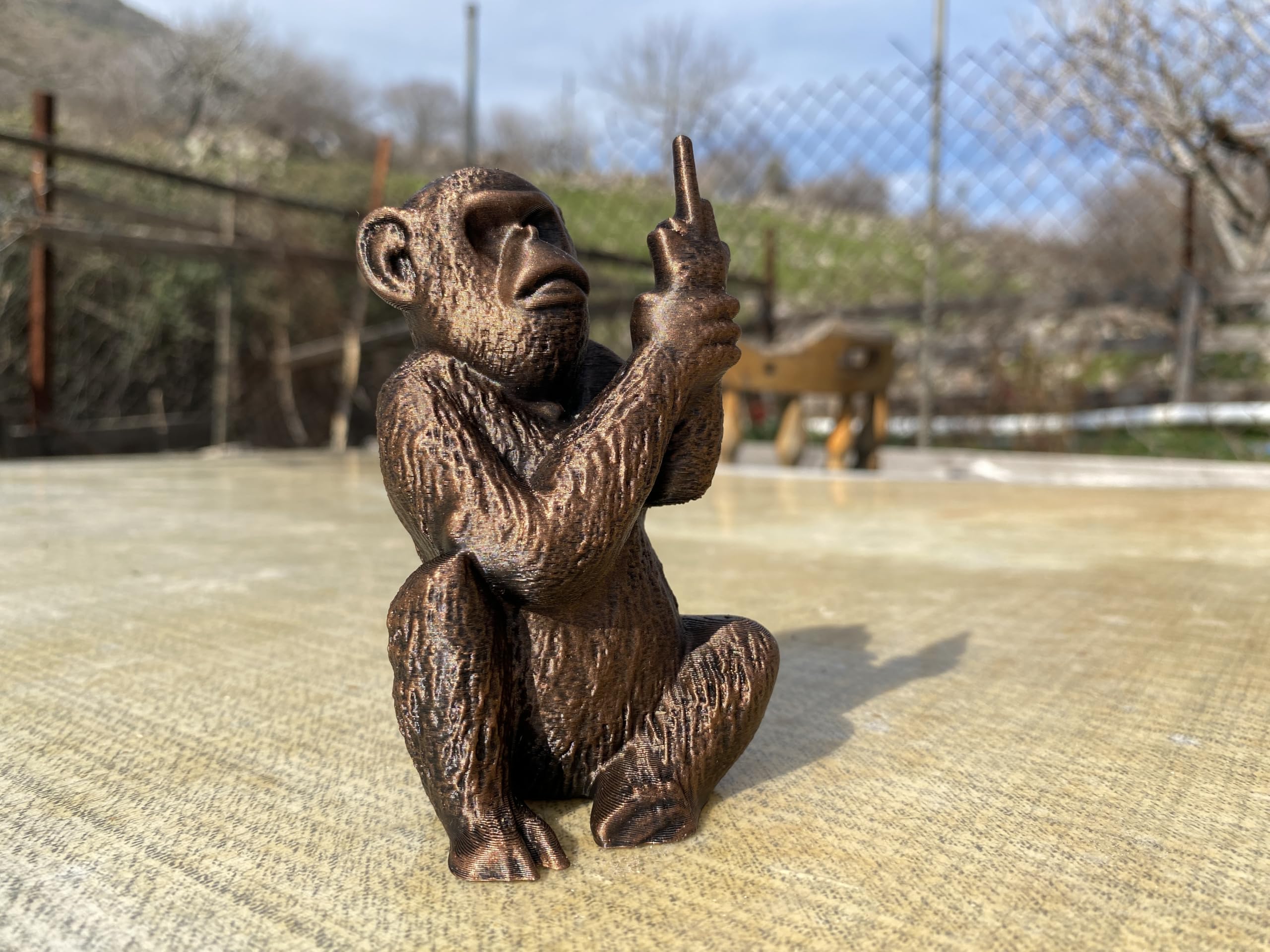 Eco-friendly PLA material desk decor monkey