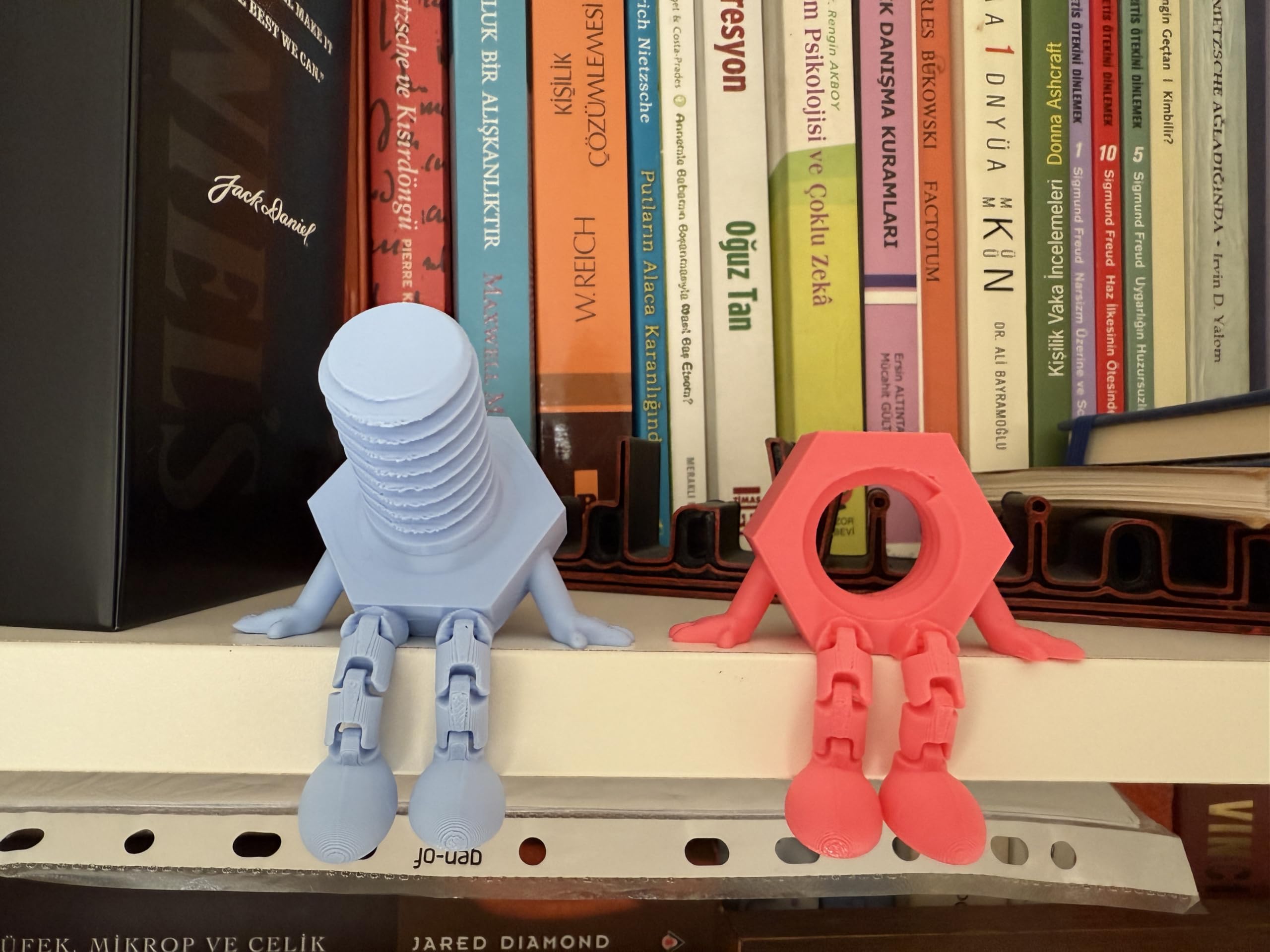 Eco-friendly PLA articulated figure on desk