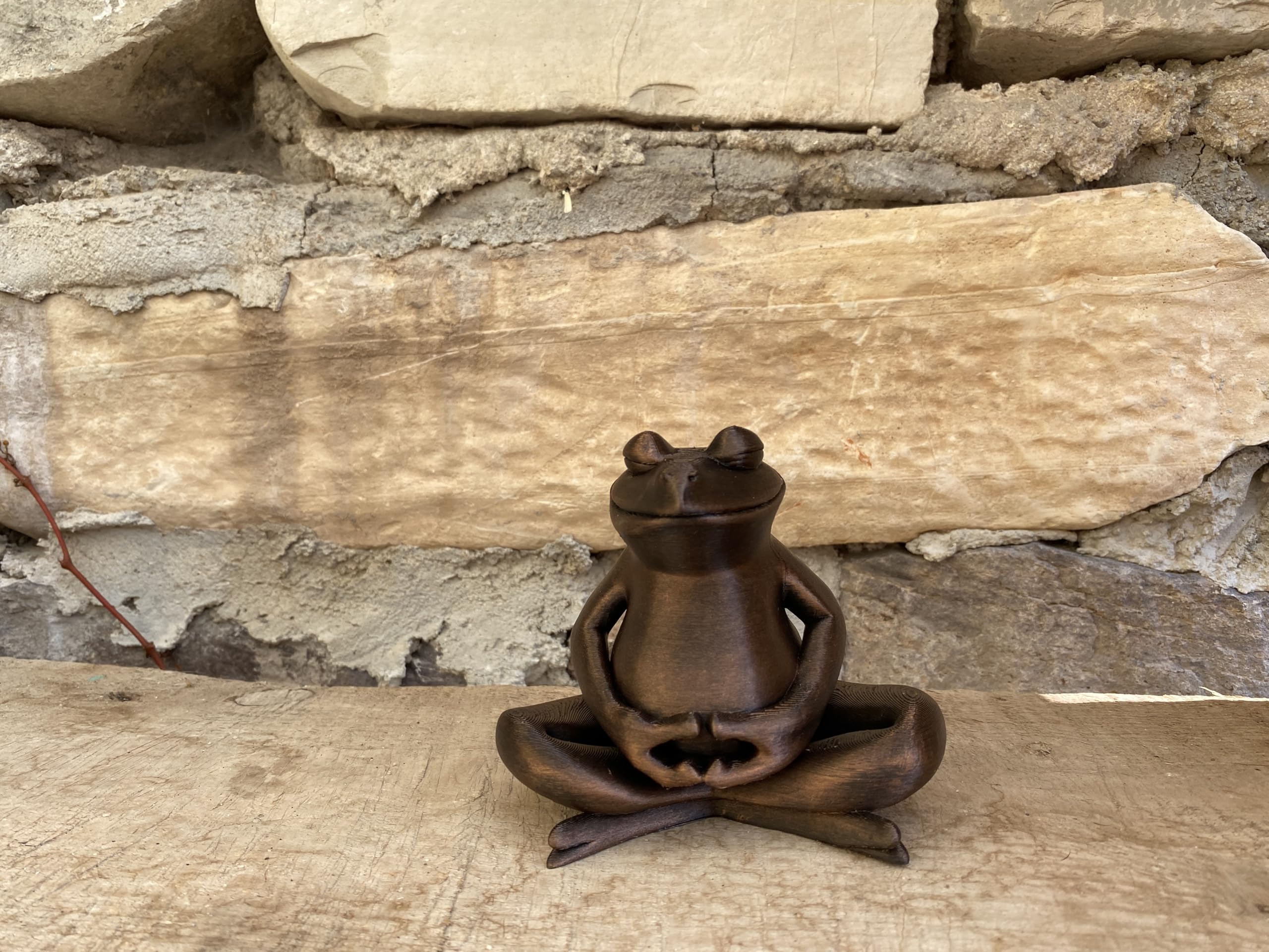 Unique gift for meditation lovers frog statue