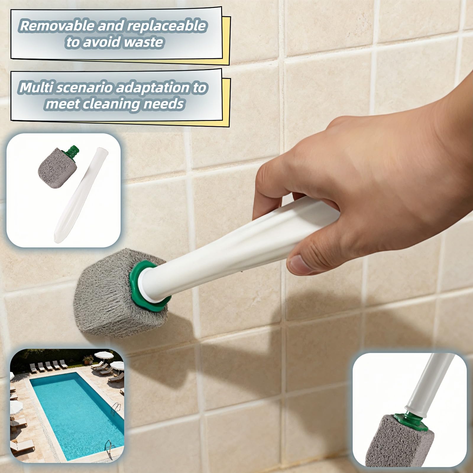 Eco friendly durable pumice cleaner with storage option