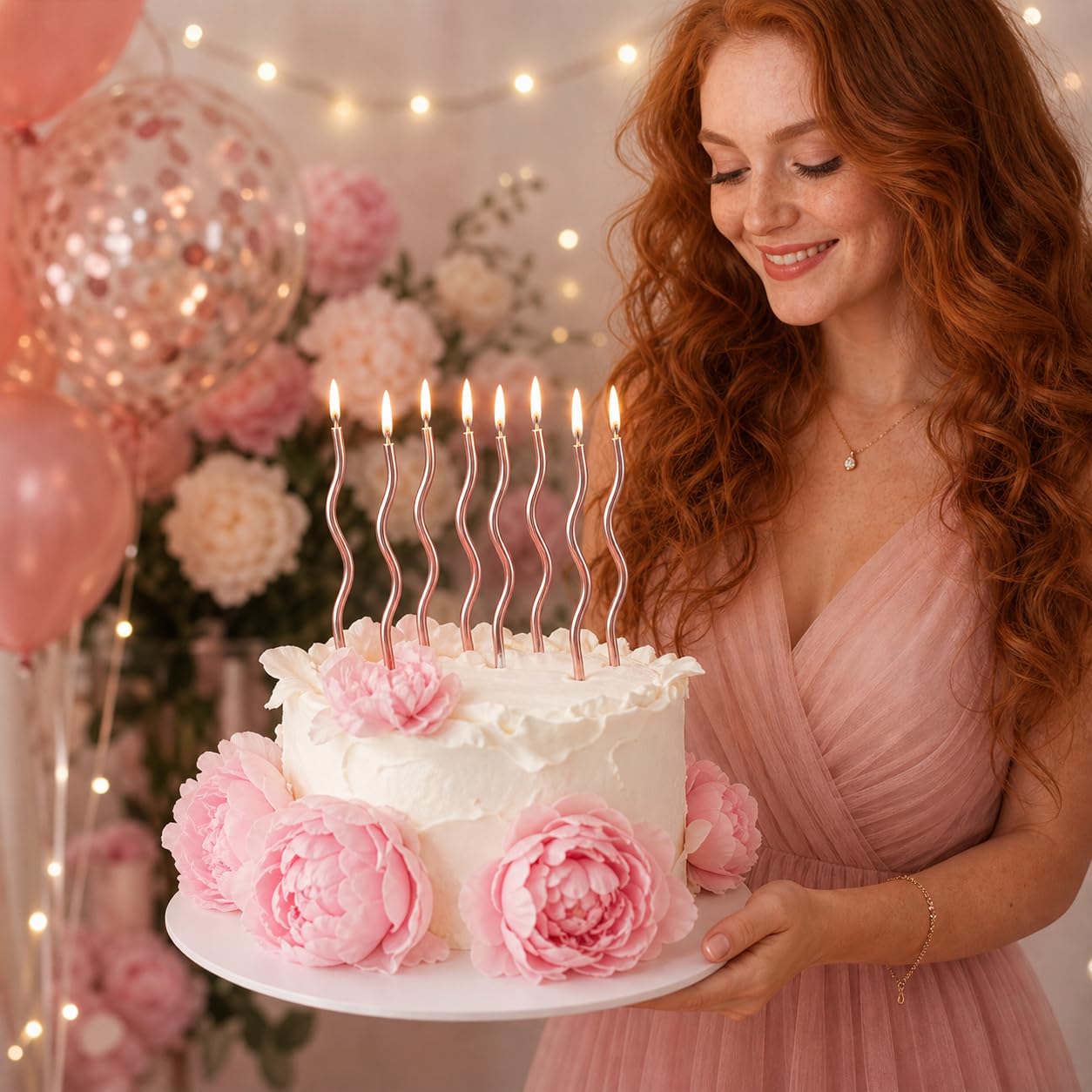 eco-friendly safe birthday candles rose gold