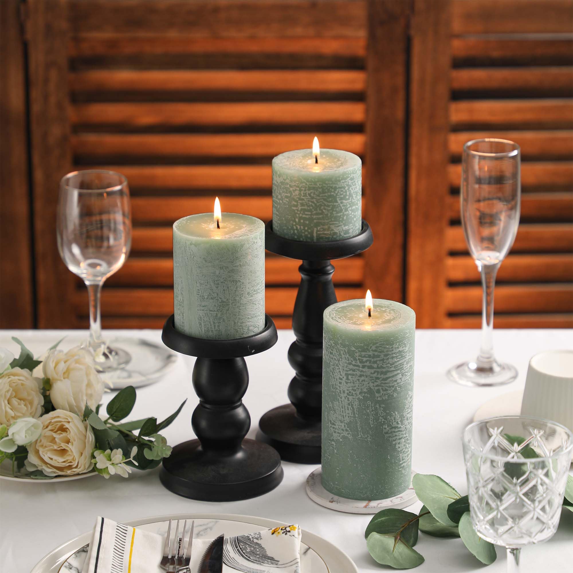 Eco friendly soy wax pillar candles hand poured in 3x4 size