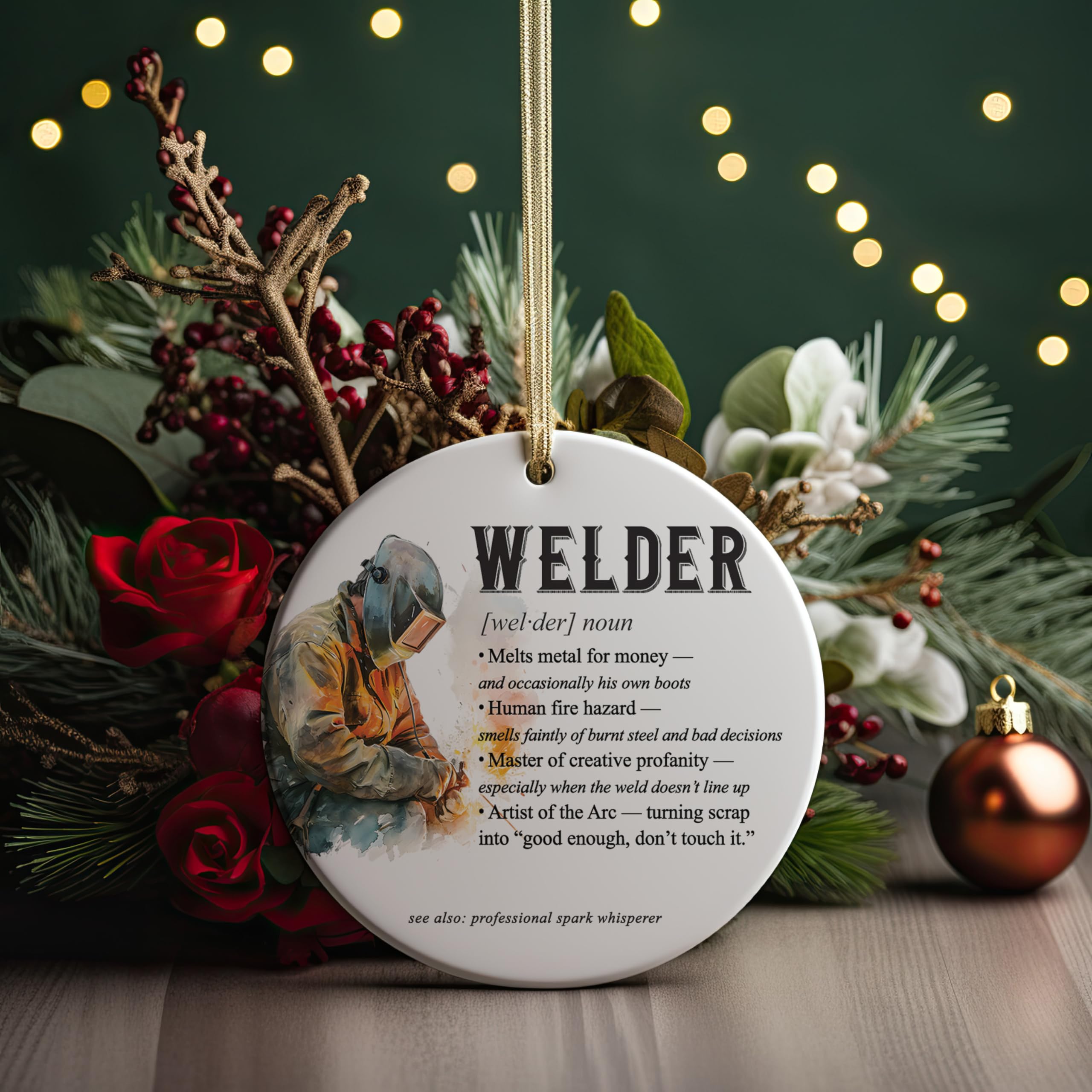 3 inch ceramic ornament with durable UV print