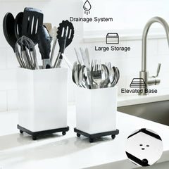 Small bin of ECOIOU tiered utensil holder 4.7 inch