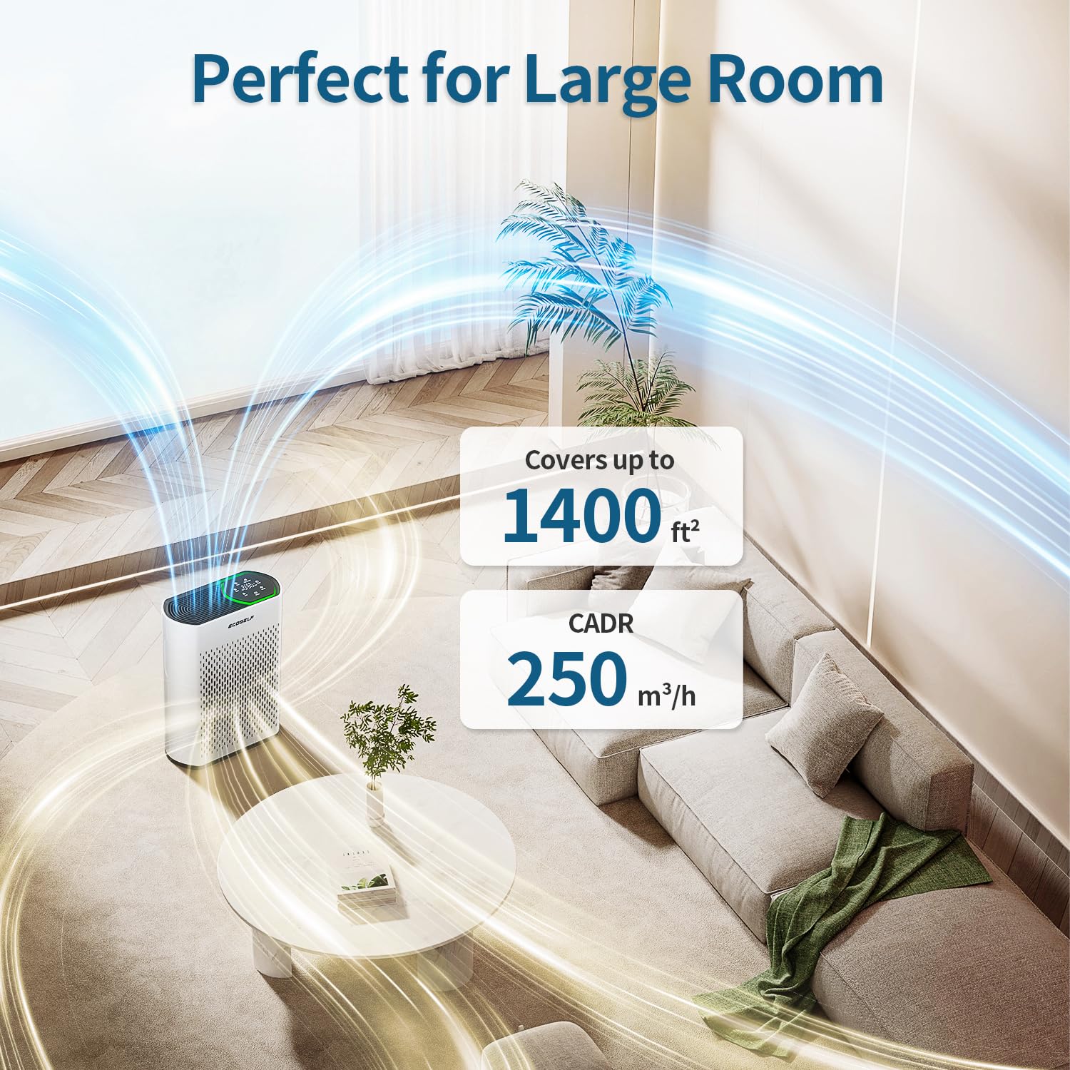 Child lock and simple controls on air purifier