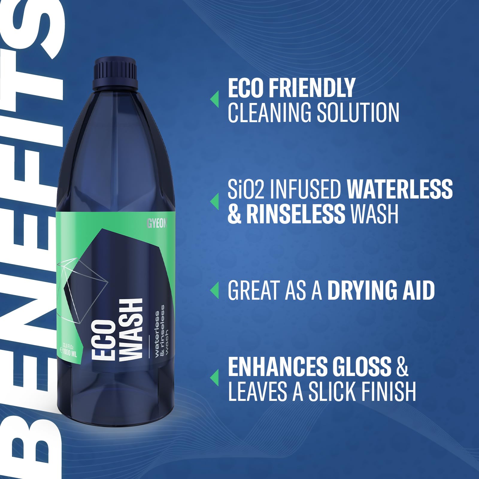Silica fusion high gloss feature label on ECOWash bottle
