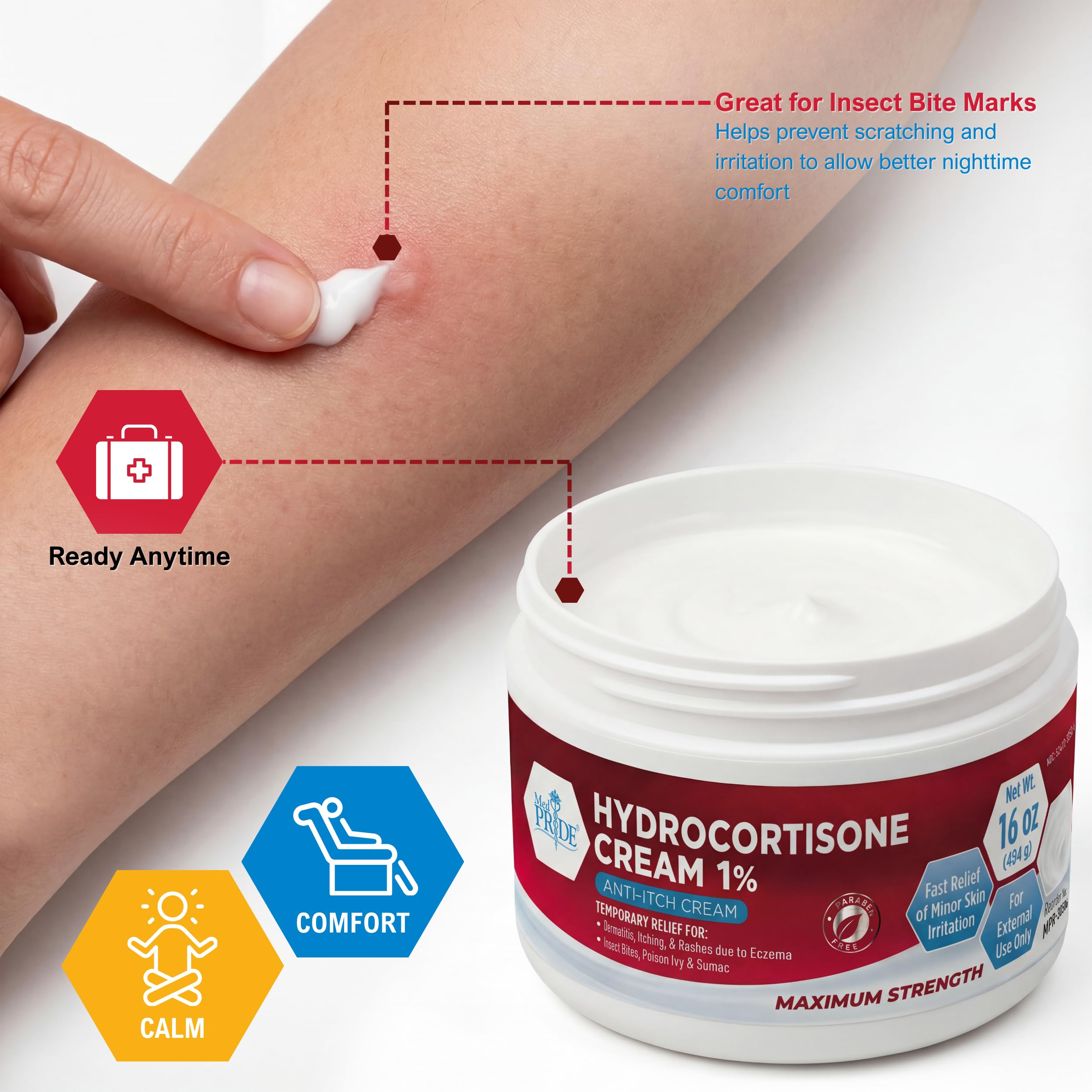 Bulk hydrocortisone cream for home and clinic use