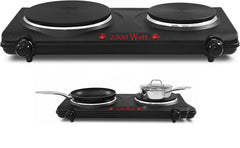 Independent temperature controls on the EDB-302BF countertop burner