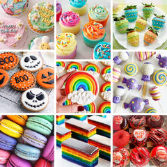 Candy melts chocolate coloring set for desserts