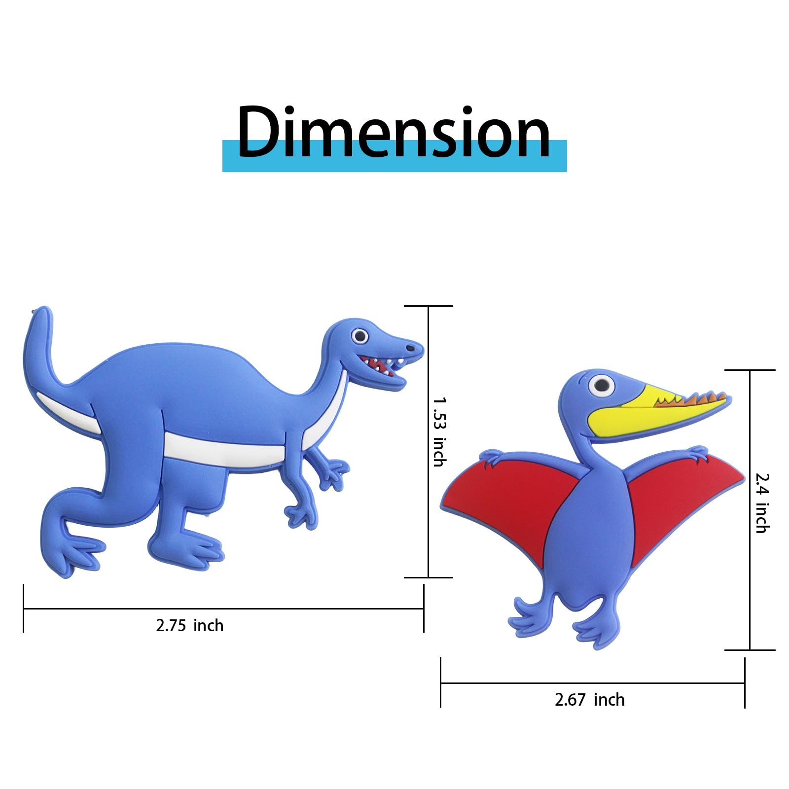 Educational dinosaur magnets for fridge