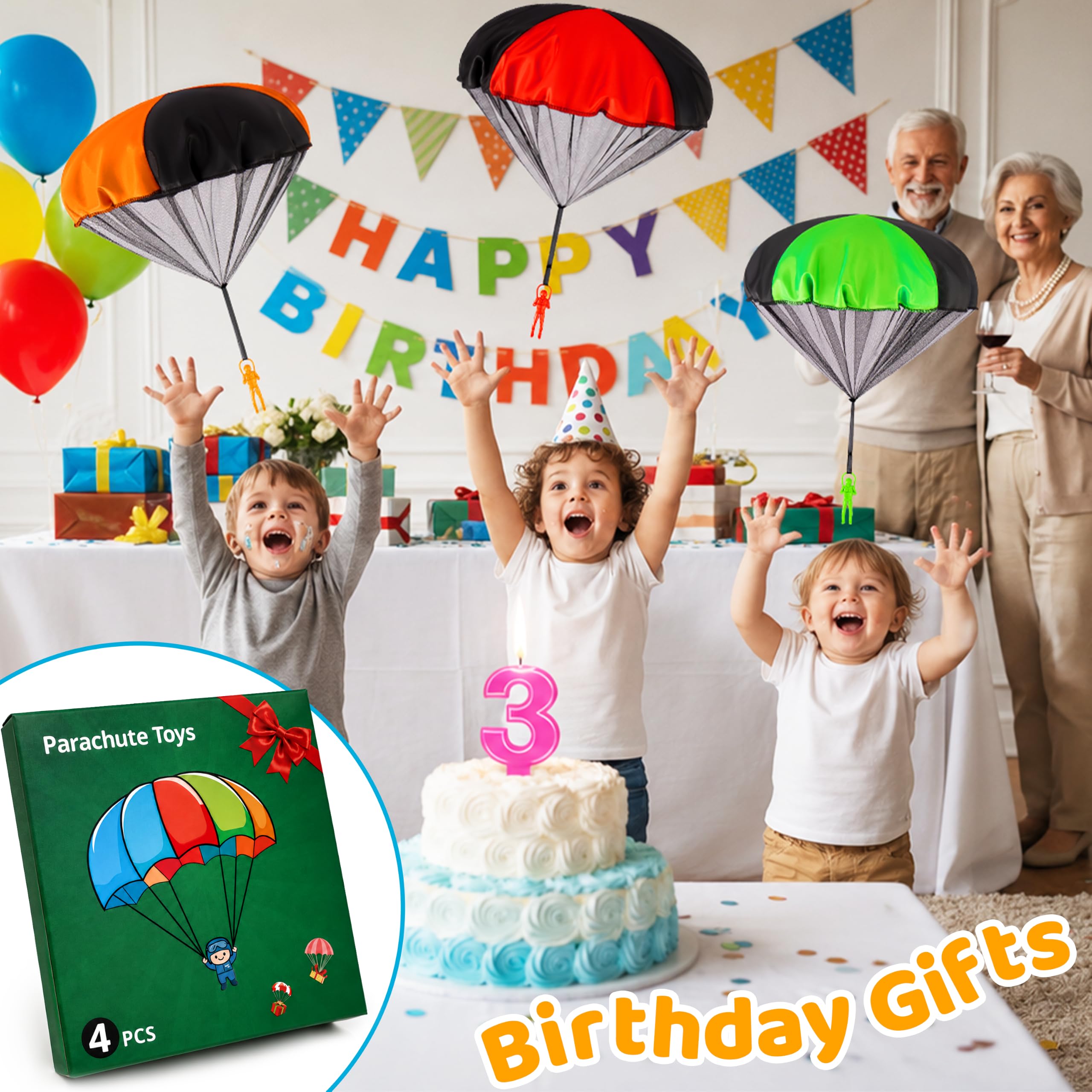 Parachute toy for boys and girls outdoor flying game