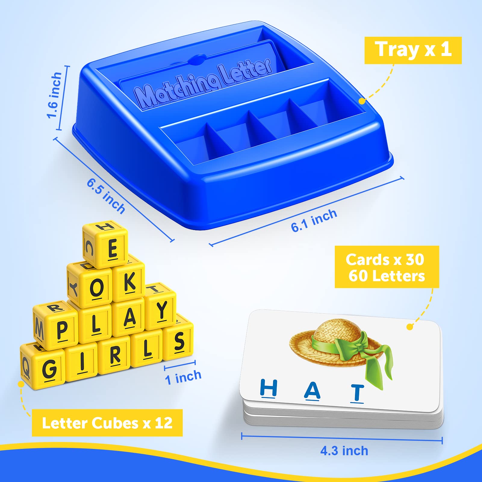 Educational toy for boys and girls ages 3-8 blue
