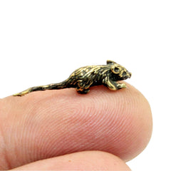 EDYSONS brass purse mouse amulet for wallet