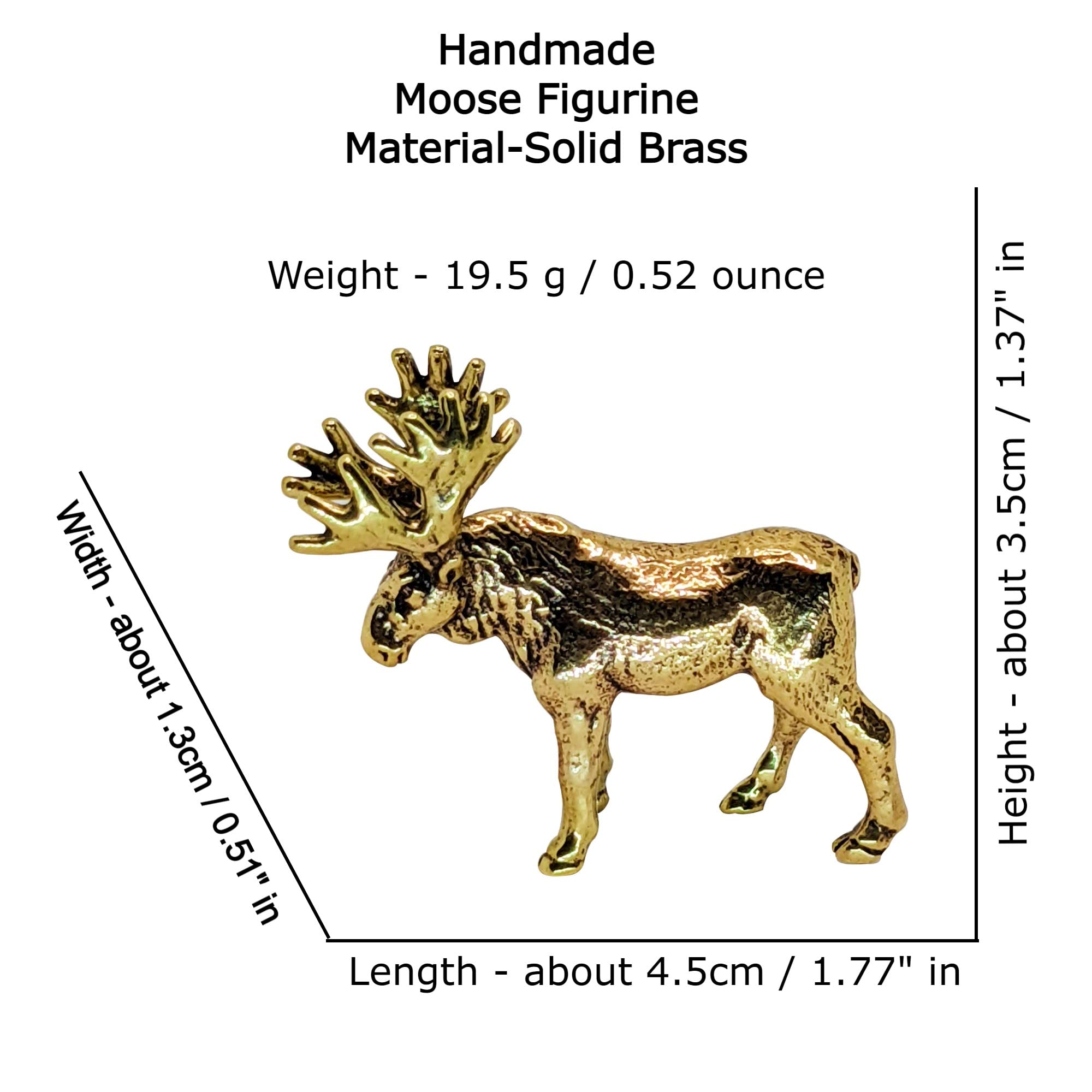 EDYSONS forest animal moose brass statue