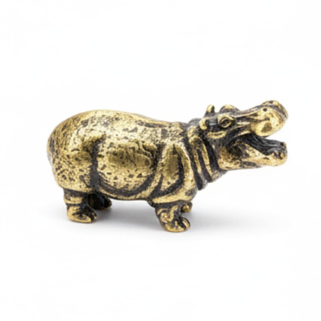 Edysons hippopotamus brass figurine length 2.7 cm