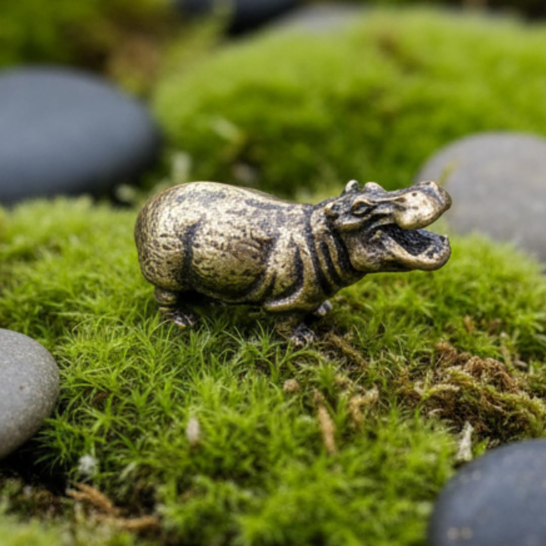 Edysons hippo brass figurine weight 11 g