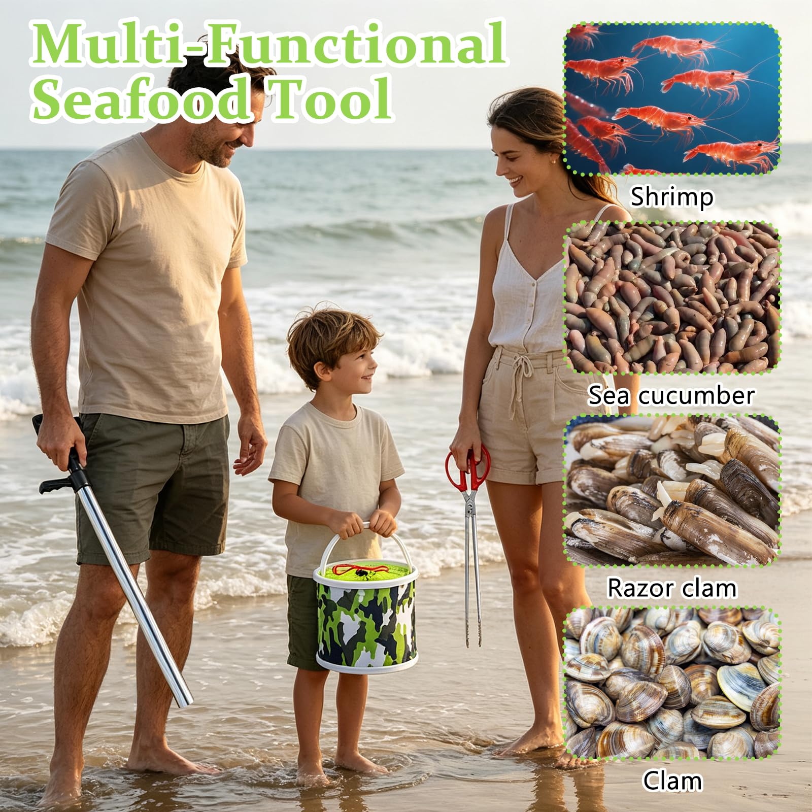 Eel clip long handled tool included in the kit