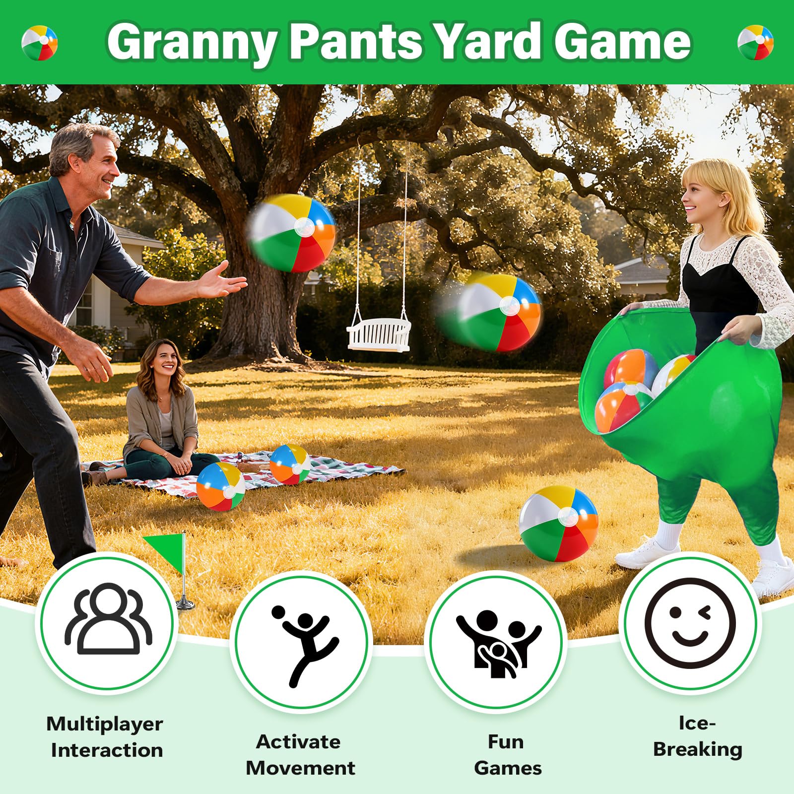 backyard party game for kids with oversized pants