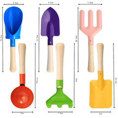 Egashow kids gardening tools spoon with wooden handle