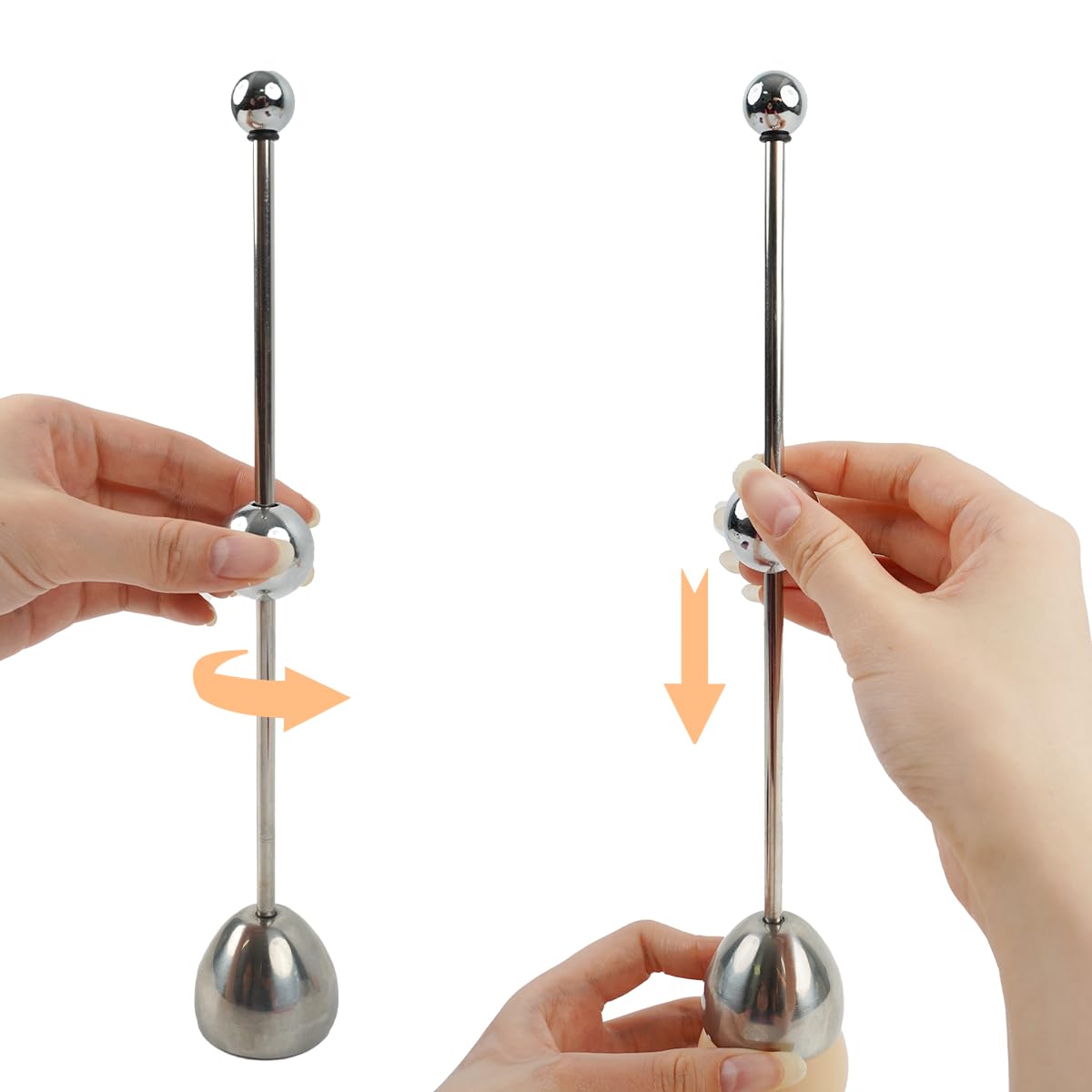 Egg cracker compatible with duck and goose eggs