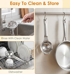 Stainless steel egg yolk separator for baking