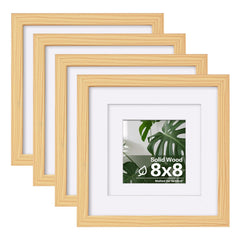 Egofine 8x8 picture frame in natural wood finish