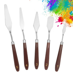 EGYPAMID palette knife 5pcs set with stainless steel blades