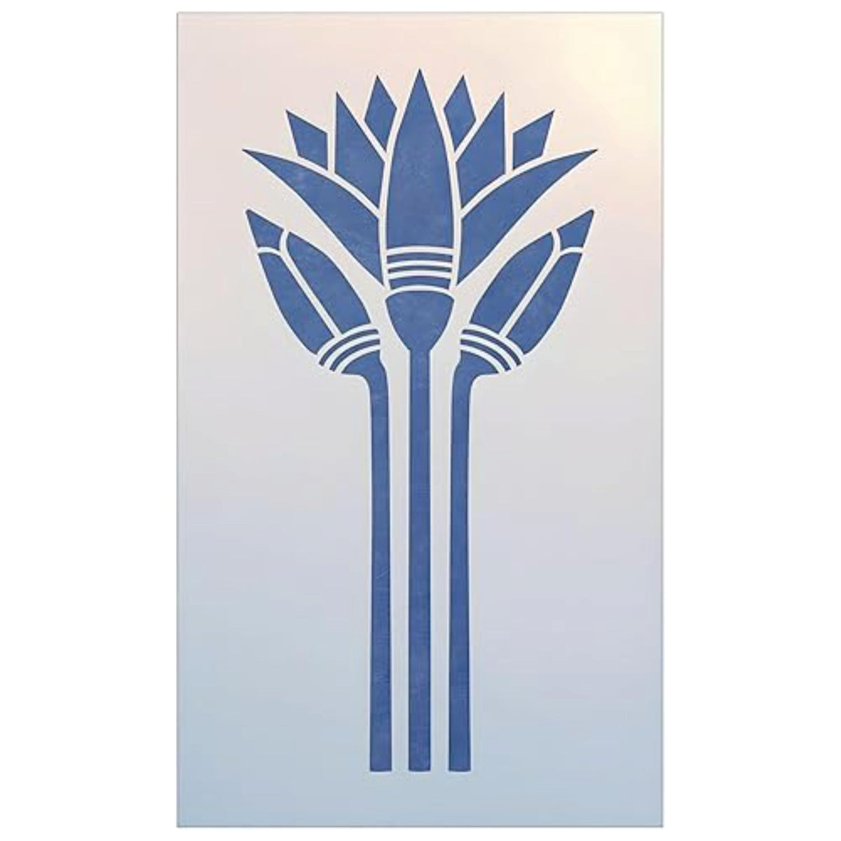 Egyptian Lotus Stencil Template 5x10 inch 10 mil Mylar
