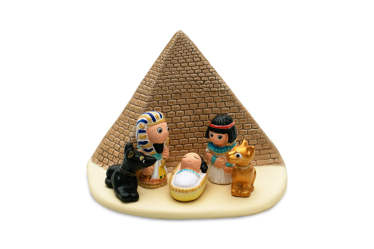 Egyptian Nativity Scene handmade clay 1 Block