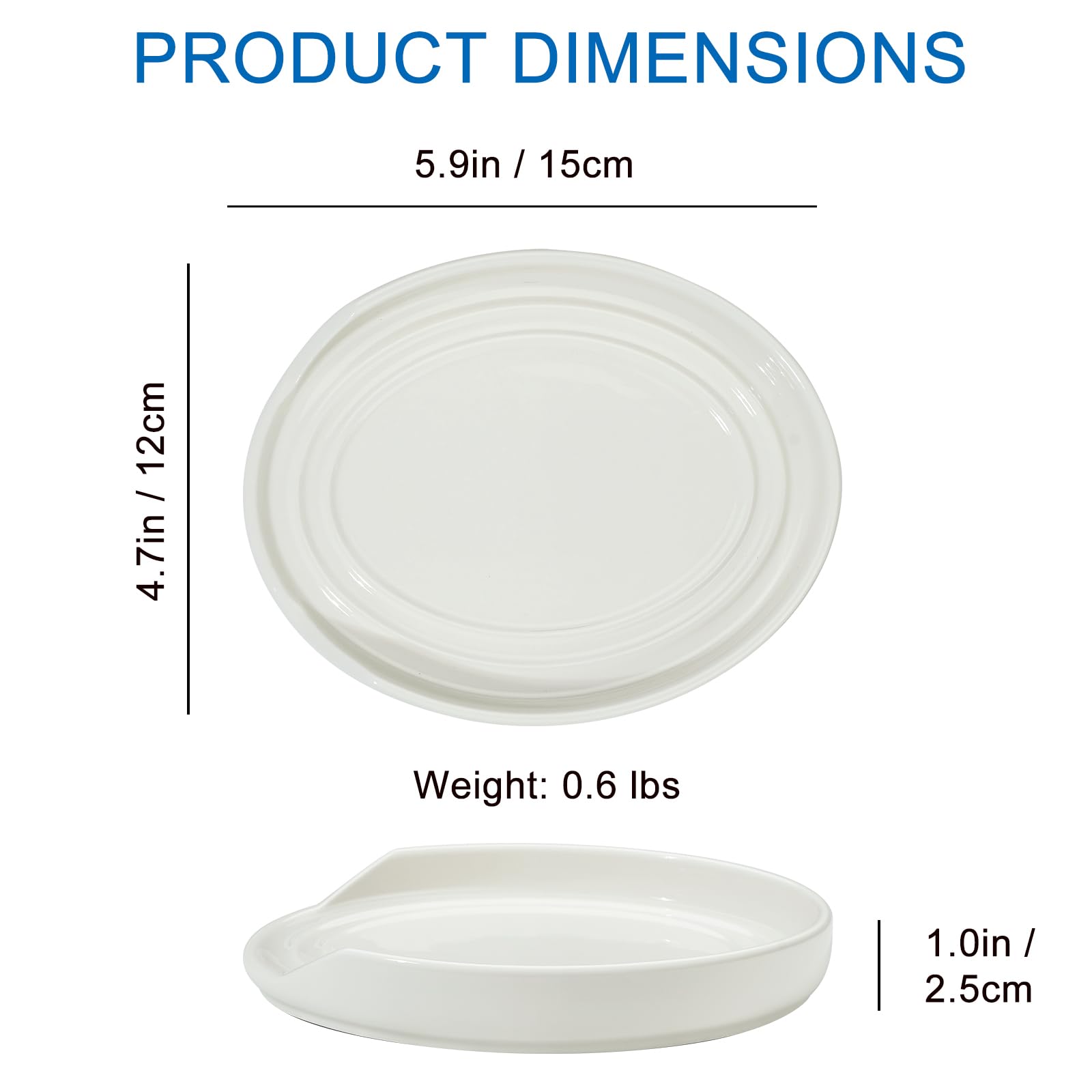 Eichzer spoon rest with notch and raised edge design