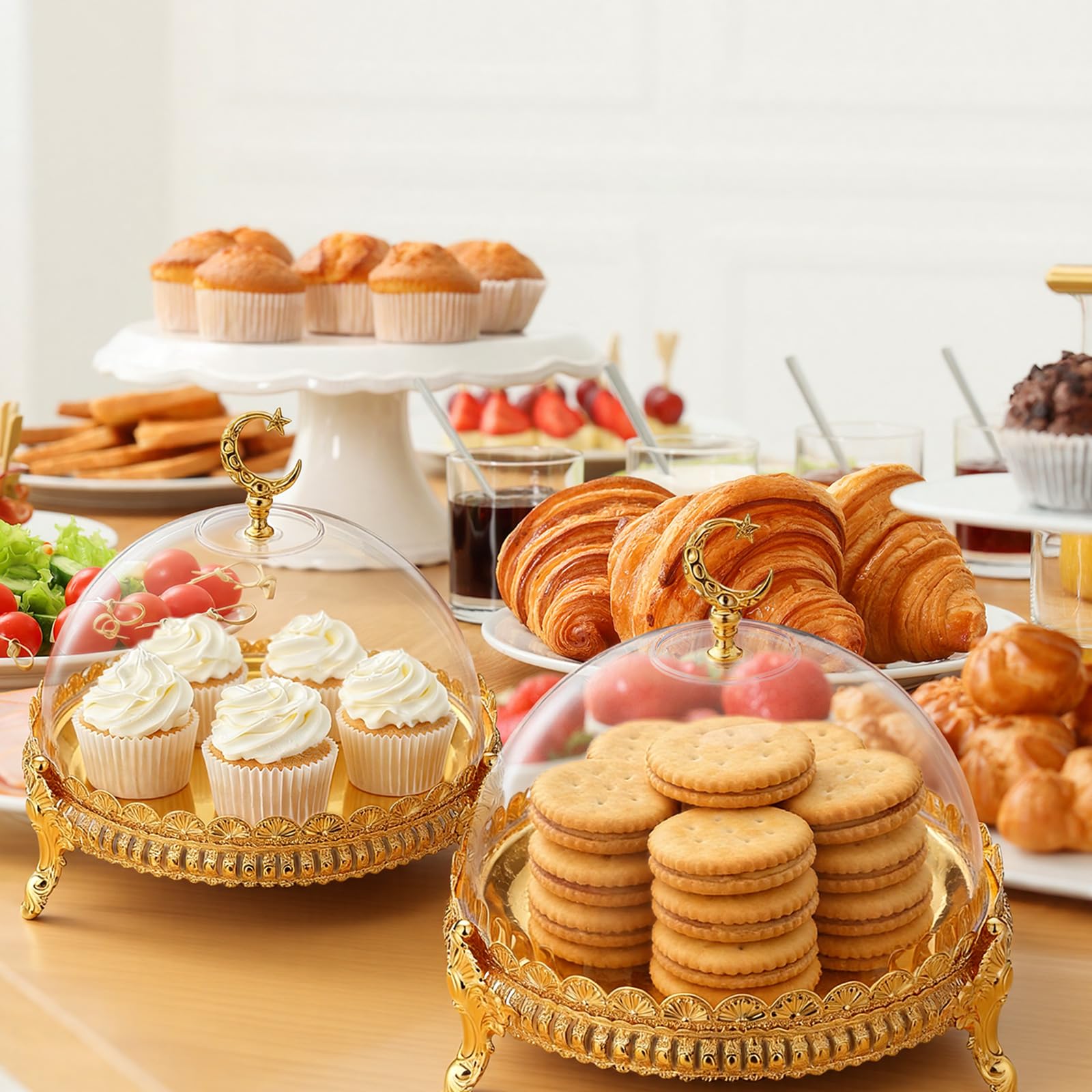 Eid Mubarak display using Ramadan Tray and dome lid