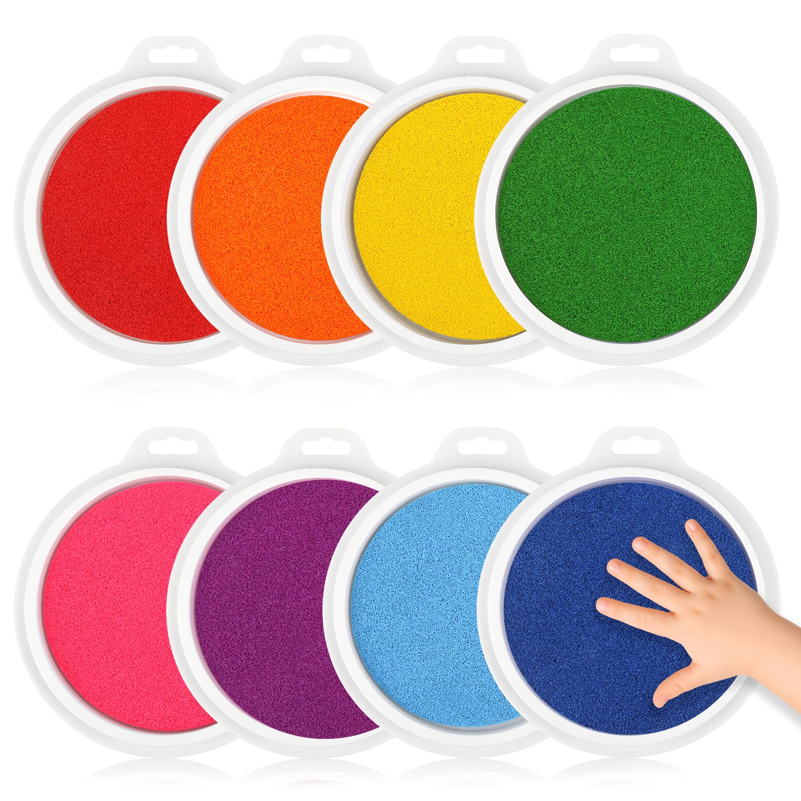 Eight color 7 inch ink pads for stamps for kids