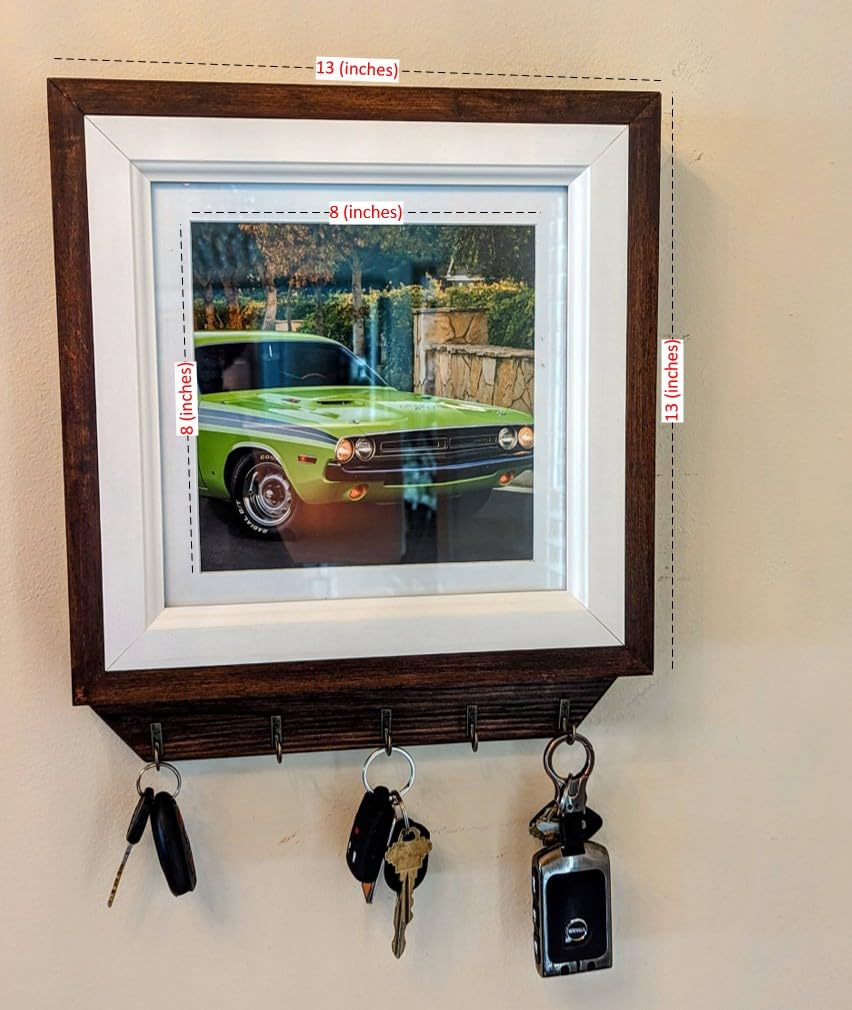 Wall mounted storage and photo display unit