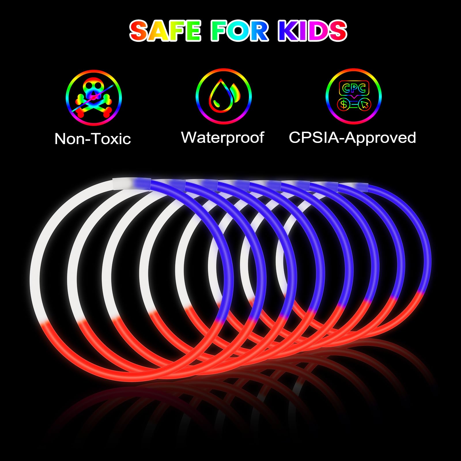 Connectors for making glow necklaces and bracelets